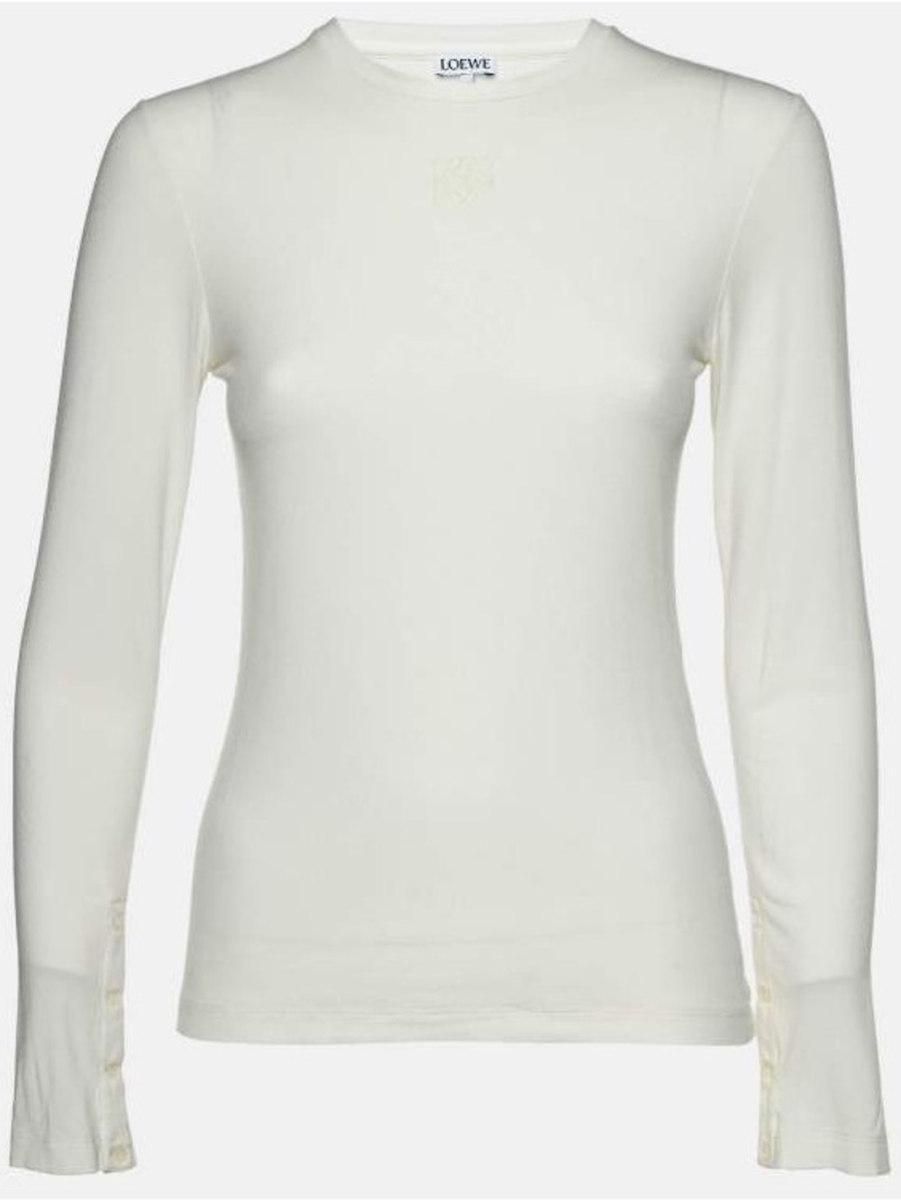 Loewe White Anagram Jersey Long Sleeve